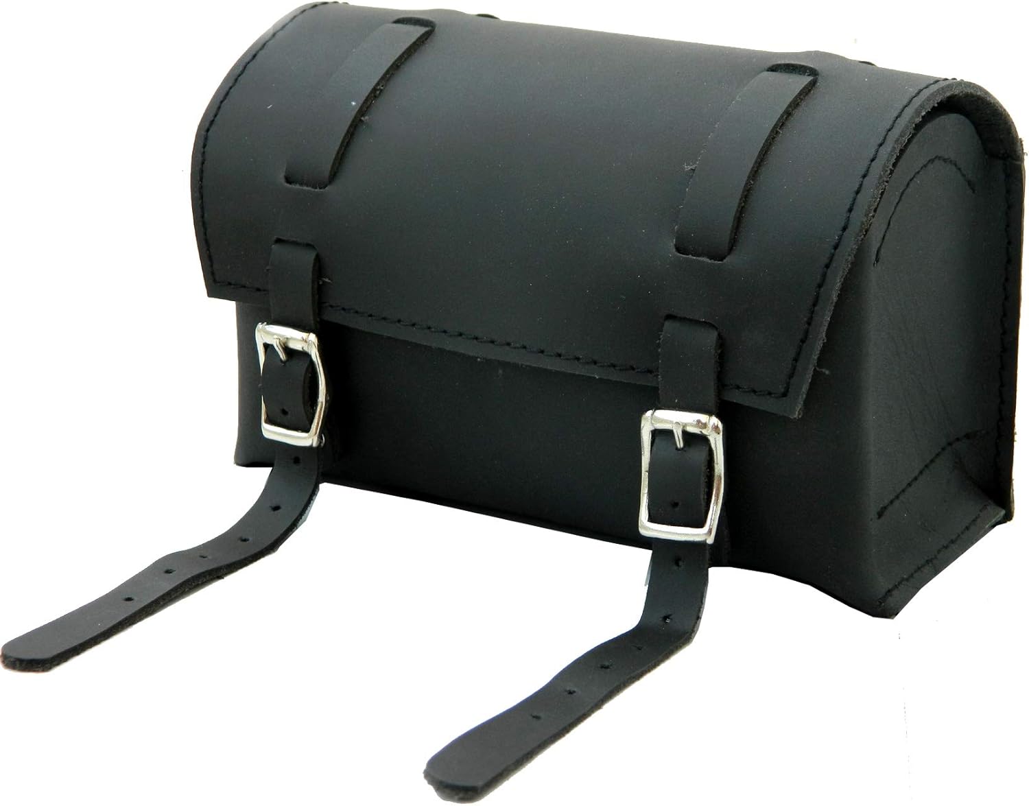 HERTE Genuine Leather Bicycle Handlebar Bag Black Real