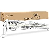 Nilight Marine LED Light Bar Navigation Lights 33 Inch Curved White Spot Flood Combo Ponton Boat Deck Dock Lighting for Night