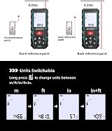 MiLESEEY D5T Laser Distance Meter 50M with 2 Spirit Bubbles, ±2mm view 4