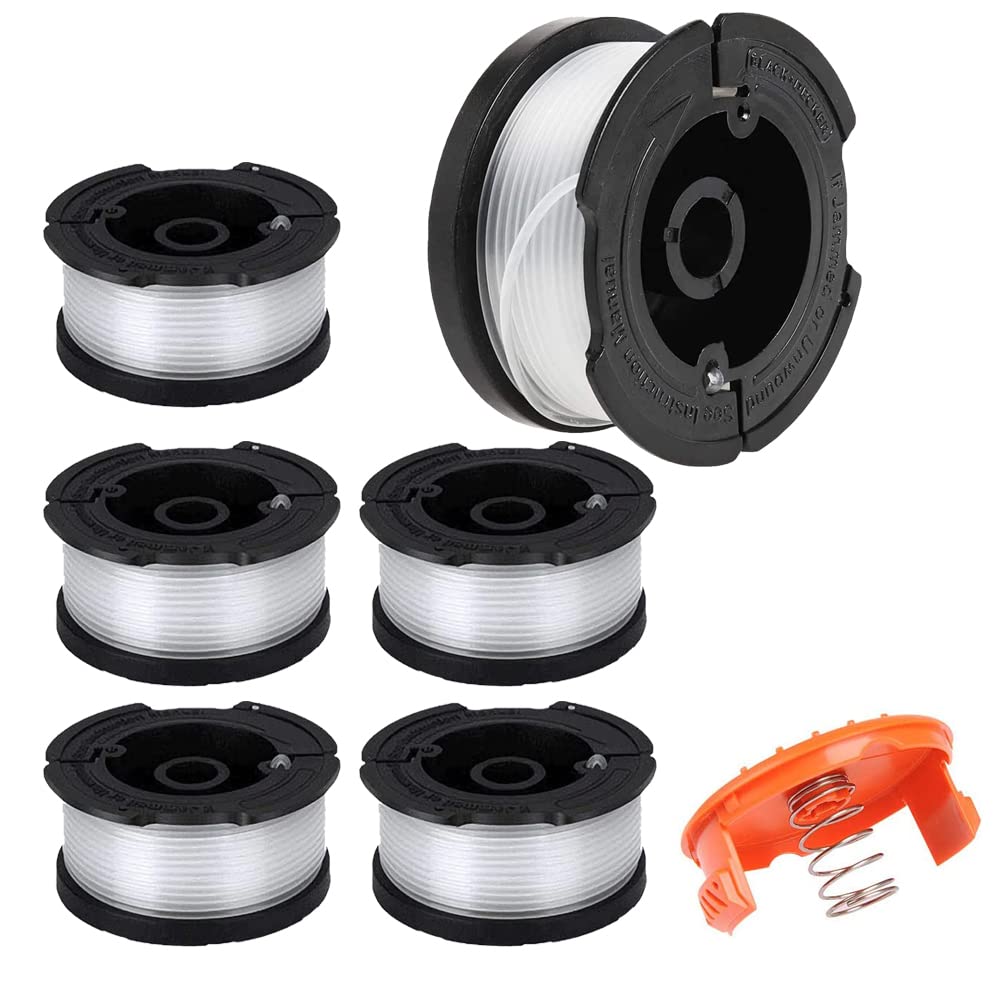 Moritale Spool Line Replacement for Black & Decker A6481 A6485 AF-100 Garden Strimmer Trimmer Cover(Black & Decker, 6 Pieces)