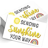 WUZYOU Thank You Small Business Cards, Thank You Note Cards for Business, Gift Package Insert Card for Business Supplies Retail Store,Sending Sunshine Your Way Card, 2" x 3.5"-100 Pcs