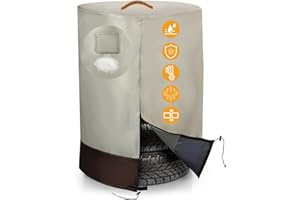 Large Tire Covers for Storage，Durable 420D Tire Storage Bag Waterproof Outdoor Indoor,Universal Tyre Dust Protective Cover wi