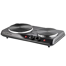 OVENTE Electric Countertop Double Burner, 1700W