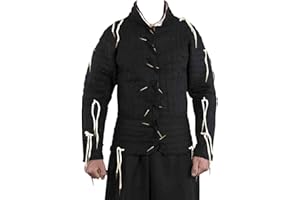 ARM CASTLE Short Gambeson Medieval Padded Protective Armor Full Sleeve Aketon Historical Under Armor for Reenactments SCA