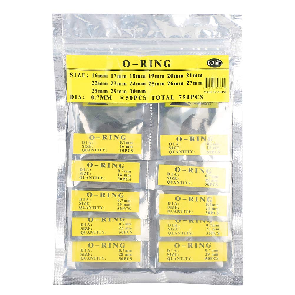 Watch Gaskets, Rubber Sealing Washers, Rubber Washer Seal Washers Set for Watch Back Watch Gaskets Replacement(0.7mm suit waterproof ring)