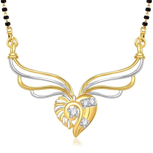 Cubic Zirconia Mangalsutra for Women (Golden) (vkmp1301g)