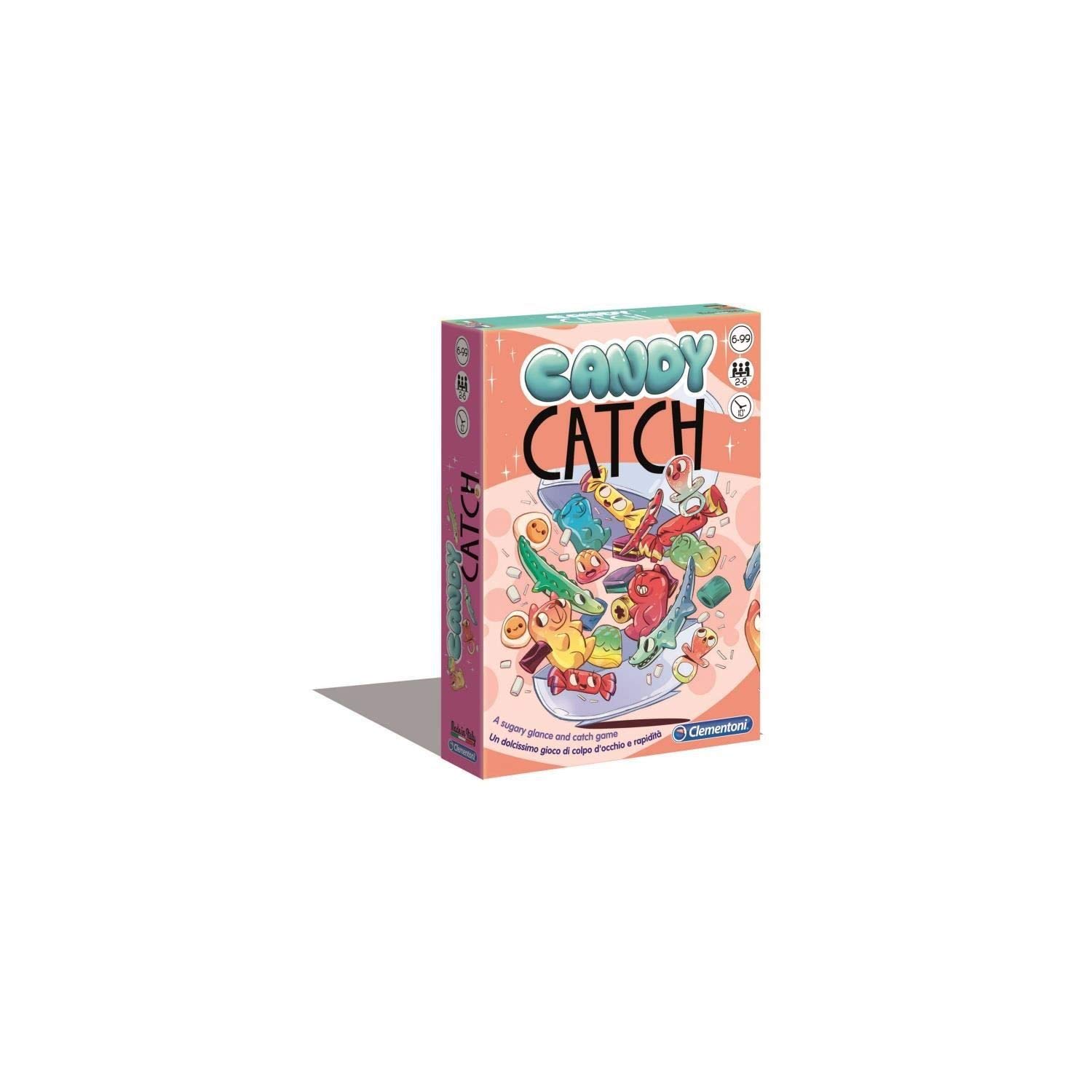 Clementoni 16565, Clementoni Pocket Games - Candy Catch for Children and Adults, Ages 6 years Plus Multi-coloured