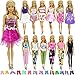 ZITA ELEMENT Lot 15 Items = 5 Sets Casual Wear Clothes Dress and 10 Shoes for 11.5 Inch Girl Doll - Fashion Handmade Party Outfits Accessories for 11.5 Inch Doll Xmas Gift