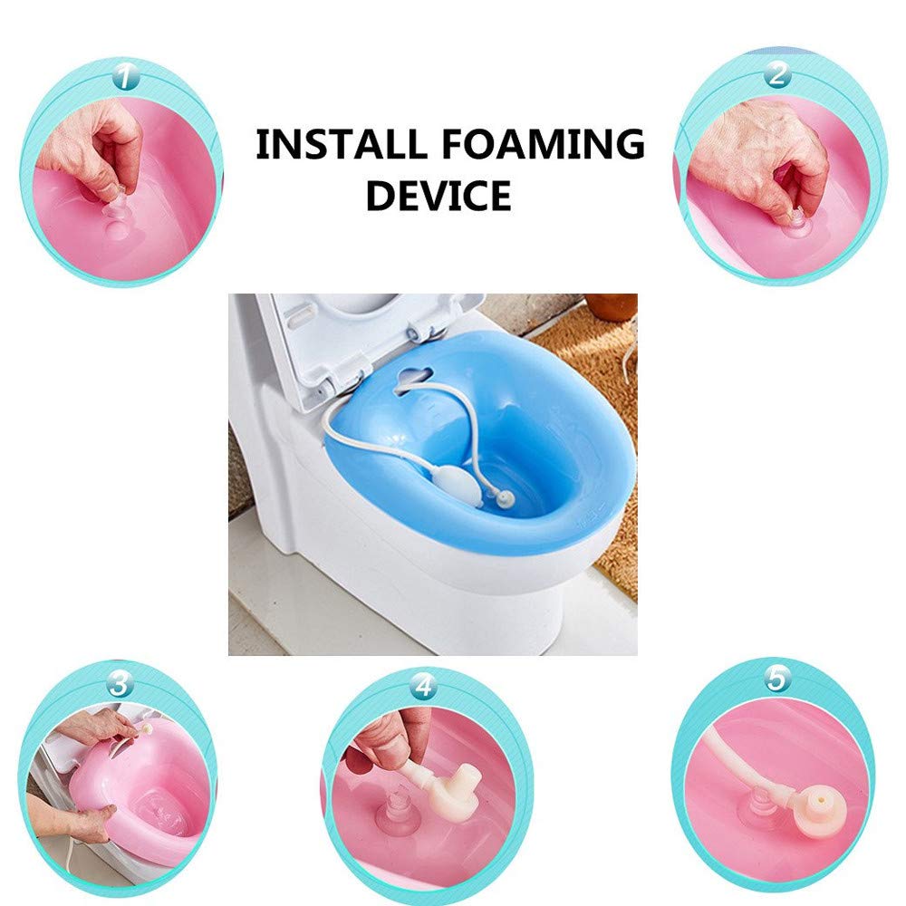 Sitz Baths Install On Toilet For Hemorrhoids Patients With Flush Hose