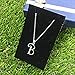 JUFU Fashion Jewelry 925 Sterling Silver 26 Alphabet Letter Pendant Necklace 18+2