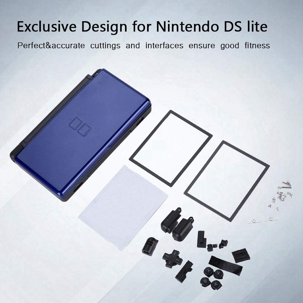 Zerone Full Repair Parts Replacement Housing Shell Case Kit ABS Material for Nintendo DS lite (Blue): Electronics