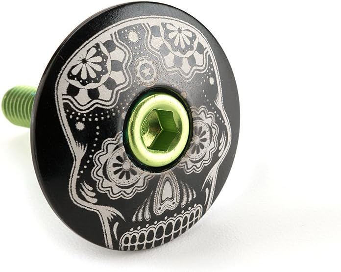 KustomCaps Sugar Skull (Center of Head) 1 1/8" Bicycle Headset Cap w/Bolt