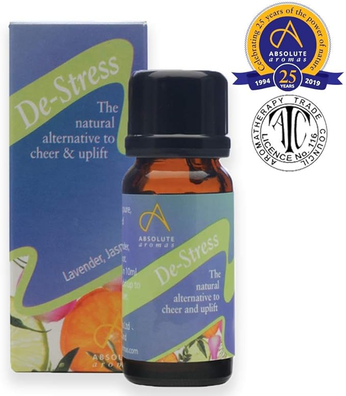 Absolute Aromas DeStress Essential Oil Blend 10ml 100 Pure Lavender