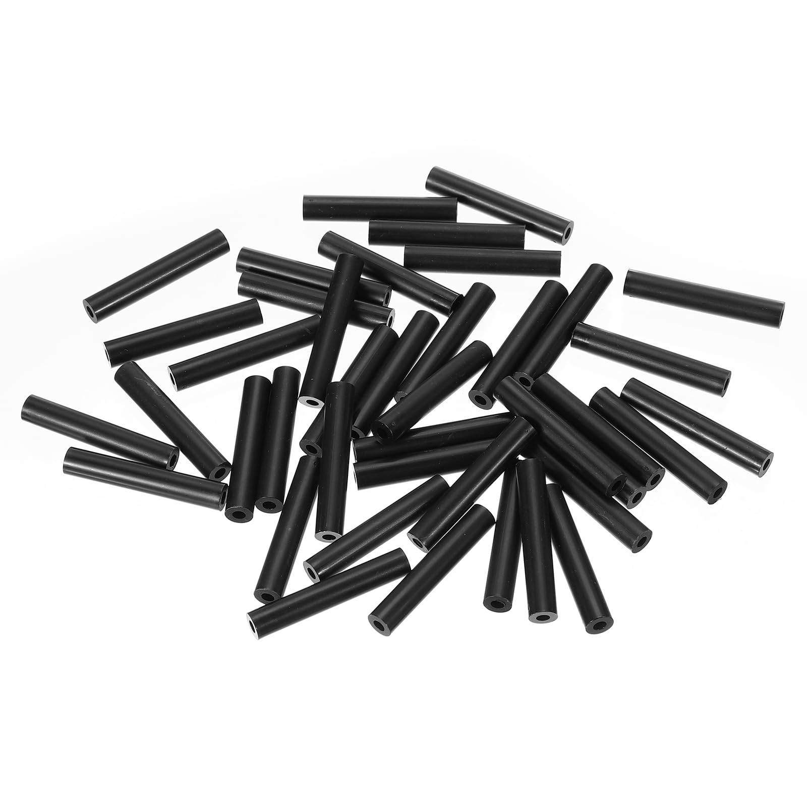 PATIKIL M3 Black ABS ID 3.2mm,OD 7mm,Length 35mm, Nylon Round Spacer Washers, 120Pcs Plastic Standoff Rubber Nut Unthreaded for M3 Screws Electrical Outlet Switch Receptacle