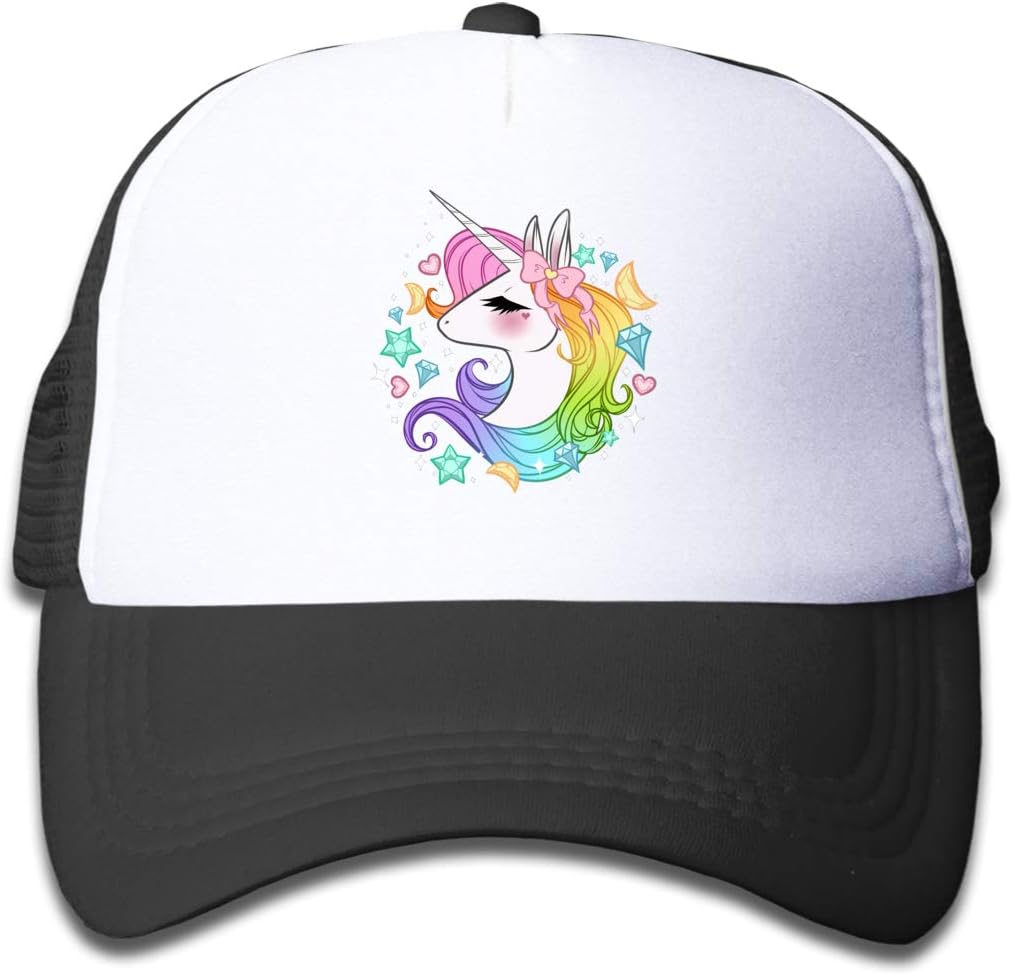 Girls' Cute Unicorns Trucker Mesh Cap Kids Adjustable Baseball Golf Hat