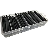 Dual Wall Adhesive Lined Heat Shrink KIT - 85 Pieces - 3:1 Shrink Ratio - Size Range: 3/32" to 1/2" - Black