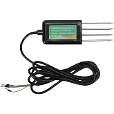Oreilet 8 in 1 Soil Tester, Soil Sensor Temperature Humidity EC PH NPK Salinity Detector Tester Meter, for Greenhouse, Irrigation, Support for RS485