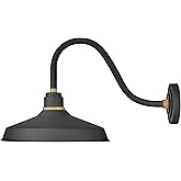 Hinkley Foundry Classic Medium Gooseneck Barn Light, Aluminum, Dark Sky Compliant, Industrial, 26" Extension, 16" Shade, Text