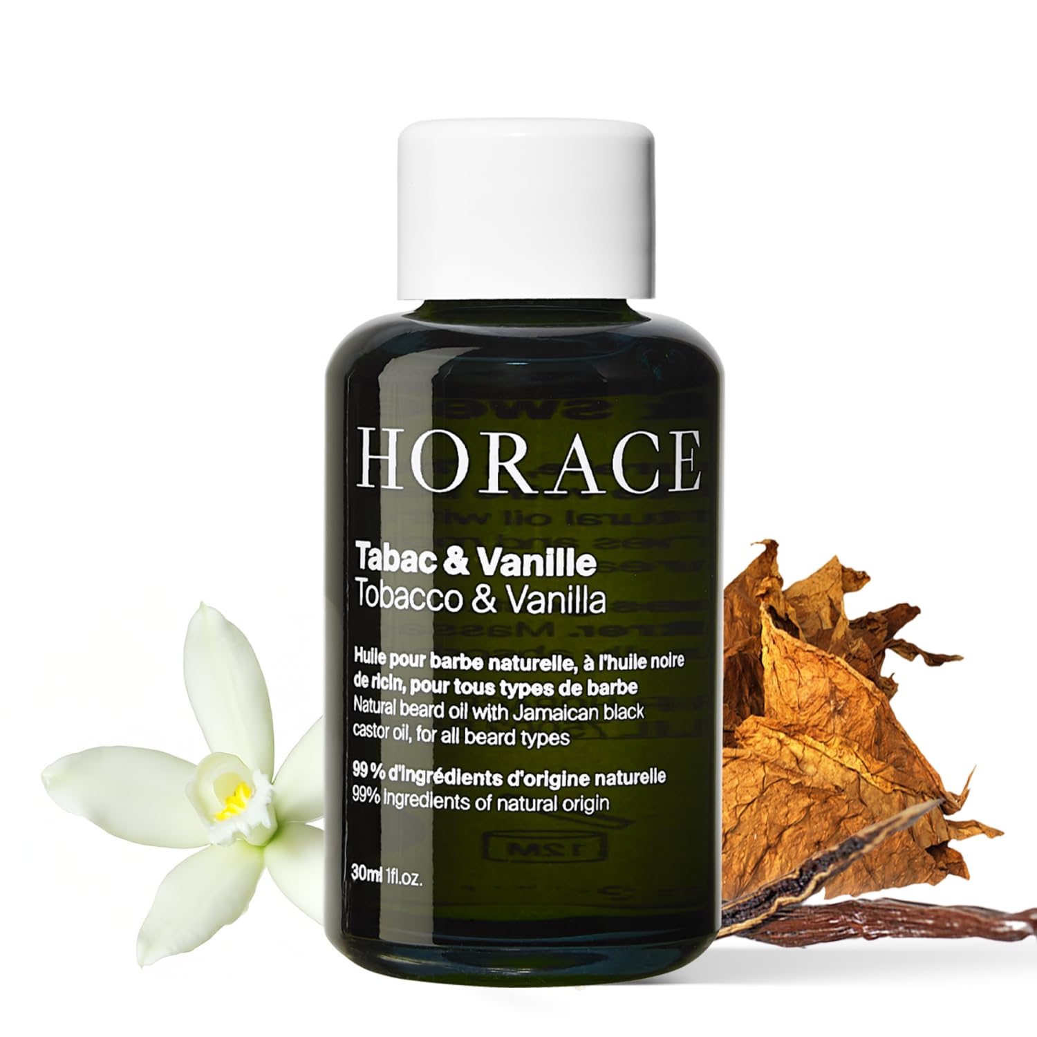 HORACE Tobacco & Vanilla Beard Oil for Men - Conditioner with Argan Oil - Gentle Beard Care for All Skin Types - Woody, Sweet Scent, 30 ml