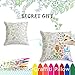 Forest Fastness DIY Graffiti Decorative Coloring Pillowcase Pattern, 18 Inch Square with Bonus A Set of Doodle Color Pens