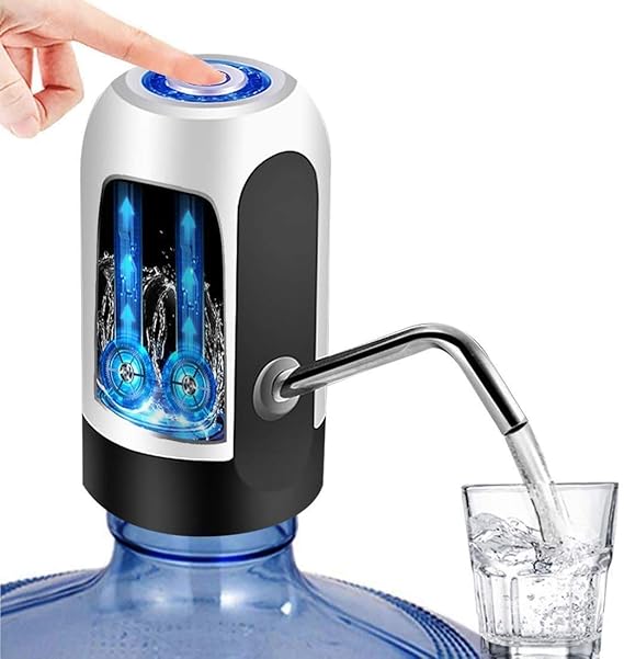 Ruhi Steel Plastic USB Charging Universal Fit Automatic Electric Pump Water Dispenser, for
