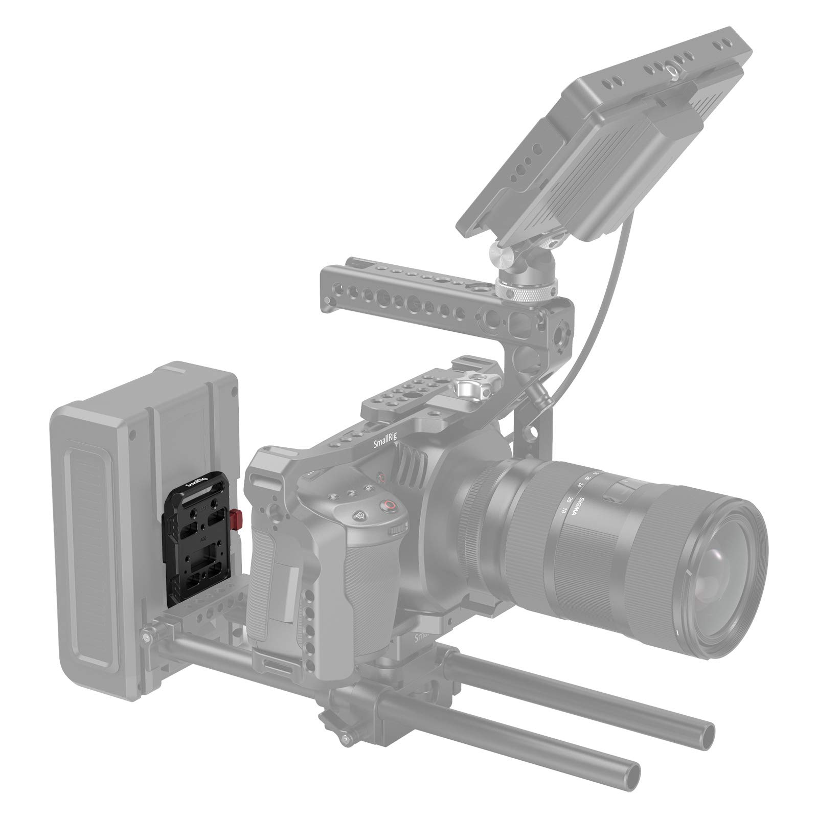 SmallRig Mini V Mount Battery Plate, V-Lock Mount Battery Plate with 1/4