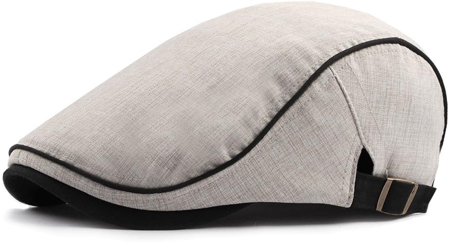 ZLSLZ Mens Adjustable Ivy Newsboy Cabbie Gatsby Golf Beret Newsie Driving Hat Cap