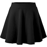 Hvididan Skirt for Girls,Uniform Pleated Skater Skirts Kids Casual Mini Flare Plain Skirt