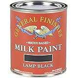 General Finishes Water Based Milk Paint, 1 Quart, Lamp Black