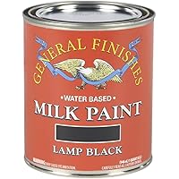 General Finishes Water Based Milk Paint, 1 Quart, Lamp Black