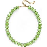 LILIE&WHITE Resin Chunky Beaded Necklace for Women Minimalistic Modern Statement Necklace Jewelry Accessories