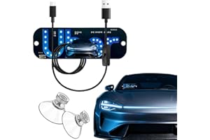 (Blue) LED Light Sign for Car, Taxi Sign Light Windshield Led Sign Car LED Decal with Suction Cups USB Plug for Cars, Trucks,