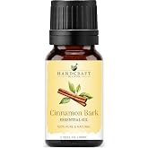 Handcraft Blends Cinnamon Bark Essential Oil - 0.33 Fl Oz | 100% Pure &amp; Natural, Steam Distilled, Premium Grade for Diffuser, Aromatherapy, Skin, Massage, Candle &amp; Soap Making Fragrance