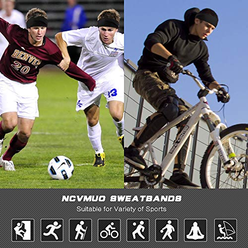 Sport Headbands for Men and Women 3 Packs - Sweatband & Sports Headband Moisture Wicking Workout Sweatbands for Running, Cross Training, Yoga