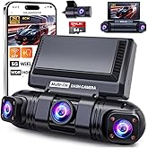 ENLIK Dash Cam Front and Rear Camera 360° View 4 Channel Dashcam for Cars, QHD 2K+1080P*3 Car Dash Camera with 64GB Card, 5G 