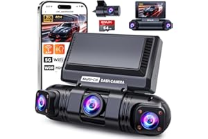 ENLIK Dash Cam Front and Rear Camera 360° View 4 Channel Dashcam for Cars, QHD 2K+1080P*3 Car Dash Camera with 64GB Card, 5G 