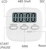 Jsdoin 2 Pack Digital Kitchen Timer Magnetic Countdown Stopwatch Loud Alarm view 2