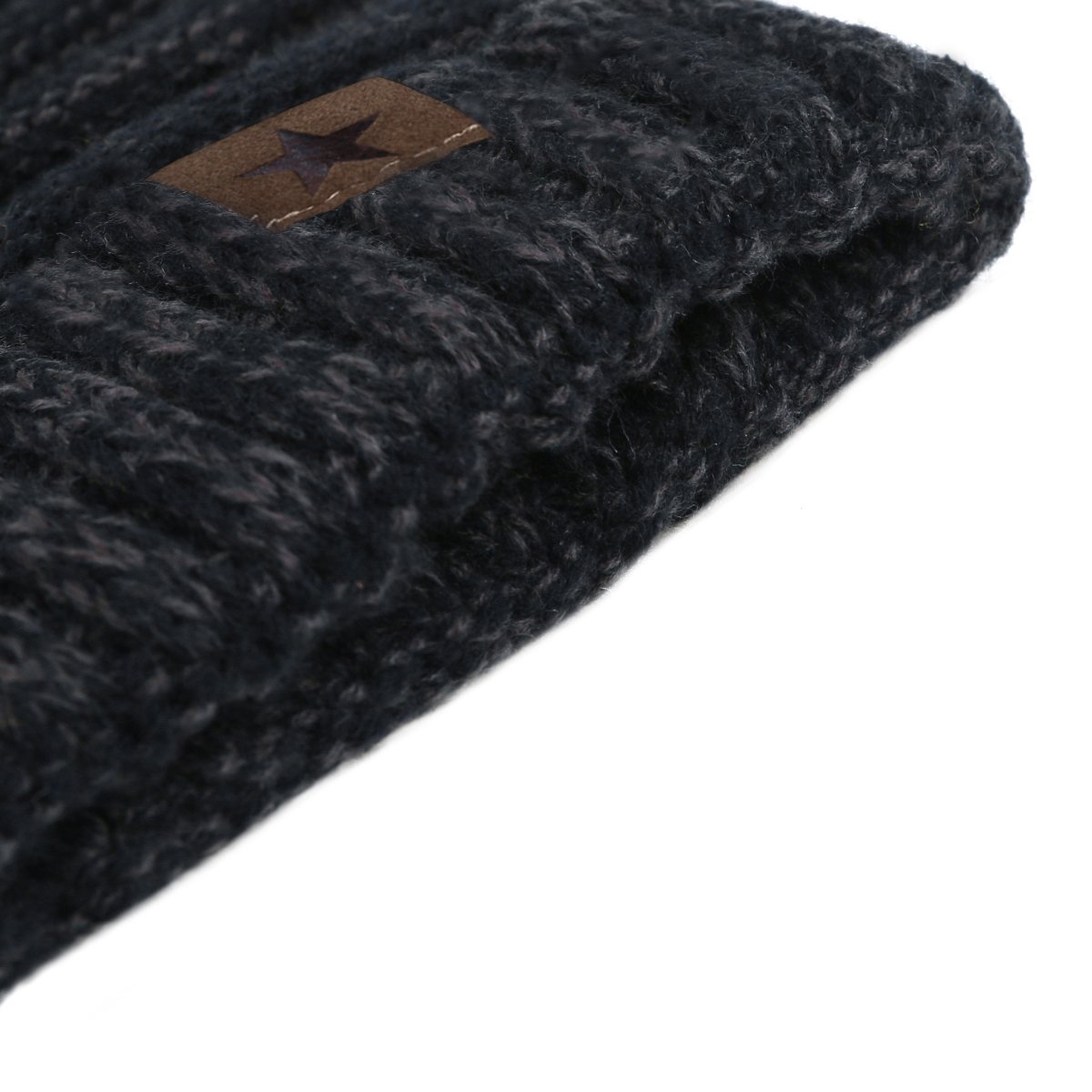 EVRFELAN Soft Winter Warm Knitting Hat Cable Beanie Solid Daily Slouchy Hats Skull Cap (Black2)