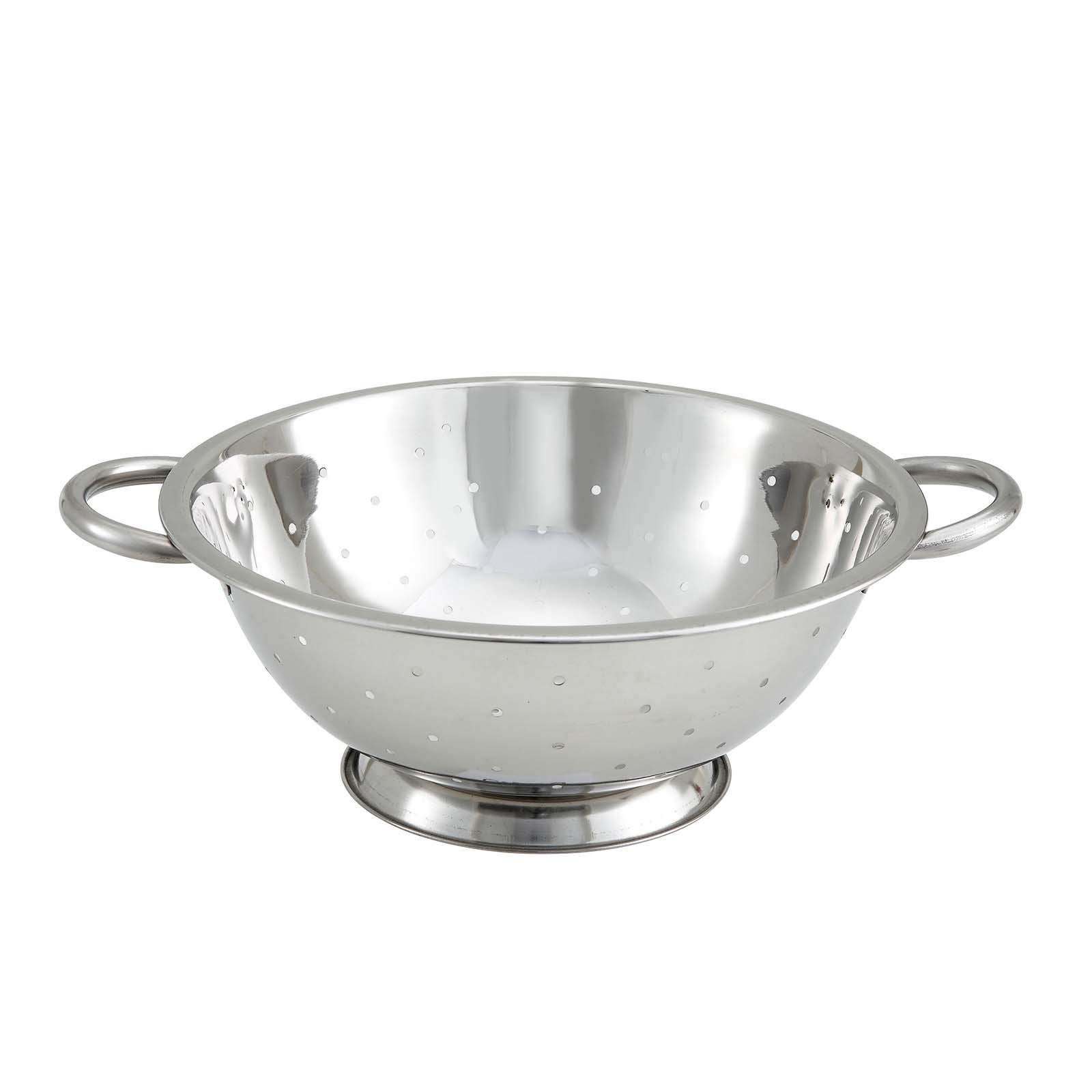 Photo 1 of Winco Colander with Base, 5-Quart, Stainless Steel