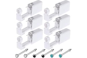 Nose Piercing Gun - Prgislew 18 Pack Self Nose Piercing Kit Unit Safety Disposable Nose Piercing Gun with Nose Stud Piercing Kit Tool for Cartilage Piercing Gun Piercing Jewelry