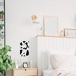 Pznen Cow Print Duplex Wall Plate Cute Cow White