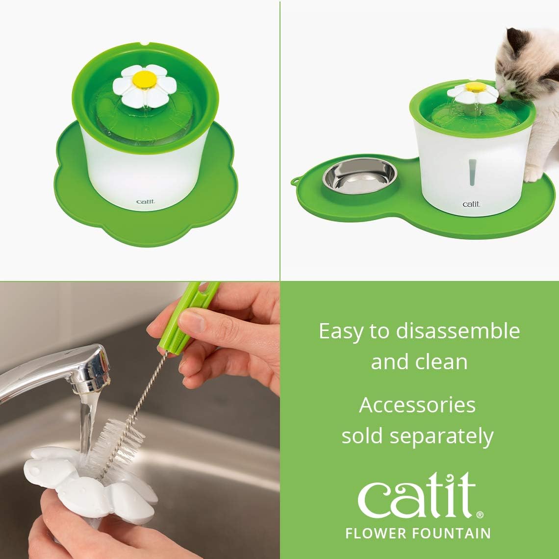 Catit Senses 2.0 Cat Flower Fountain 3L, Cat Water Fountain : Pet Supplies