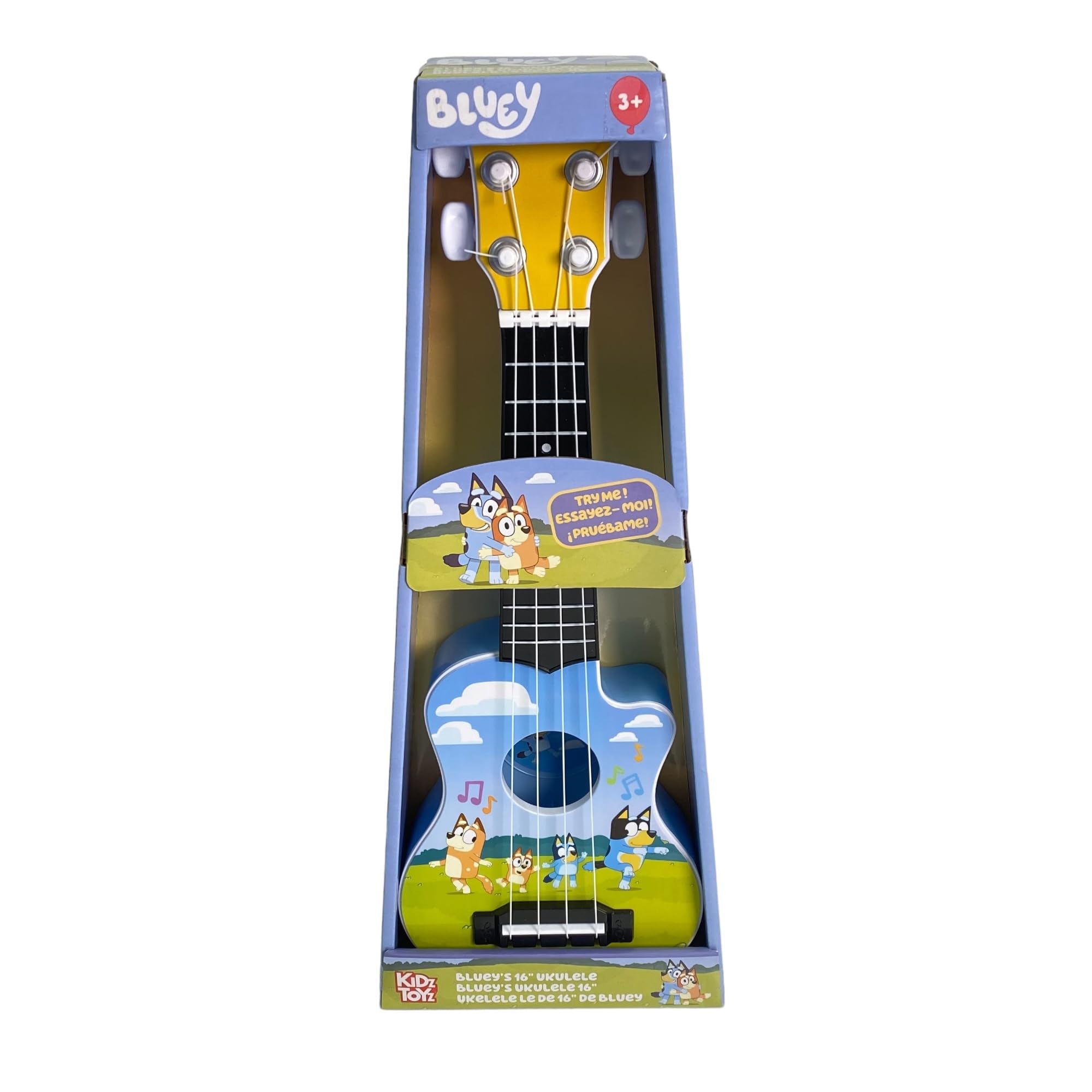 Bluey 16 Inch Ukulele - Kids 4-String Toddler Guitar Toy Ages 3