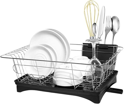 Amazon Com Dish Drying Rack Dish Racks With Drain Board Utensil