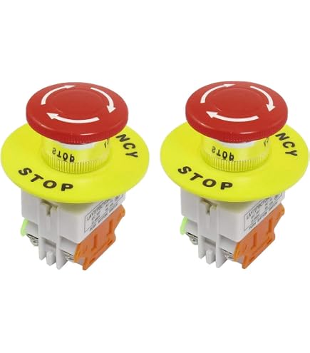 Buy AC 690V 10A LAY37 DPST Emergency Stop Push Button Switch Online at