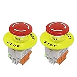 YQBOOM 2pcs 22mm Mounting Hole Latching Emergency