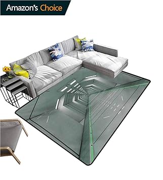 Amazon Com Tablecovershome Futuristic Geometric Door Mats