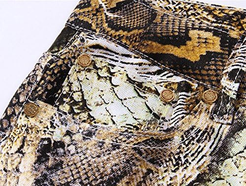 snake print jeans men