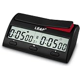LEAP Chess Clock Advanced Digital Chess Timer with 7 Type 38 Timing Set Modes Including Single or Multi Period Countdown Restricted Moves or Time Function