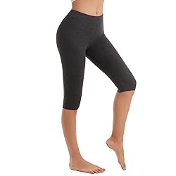 Vinconie Calf Length Leggings Women Cropped Cotton